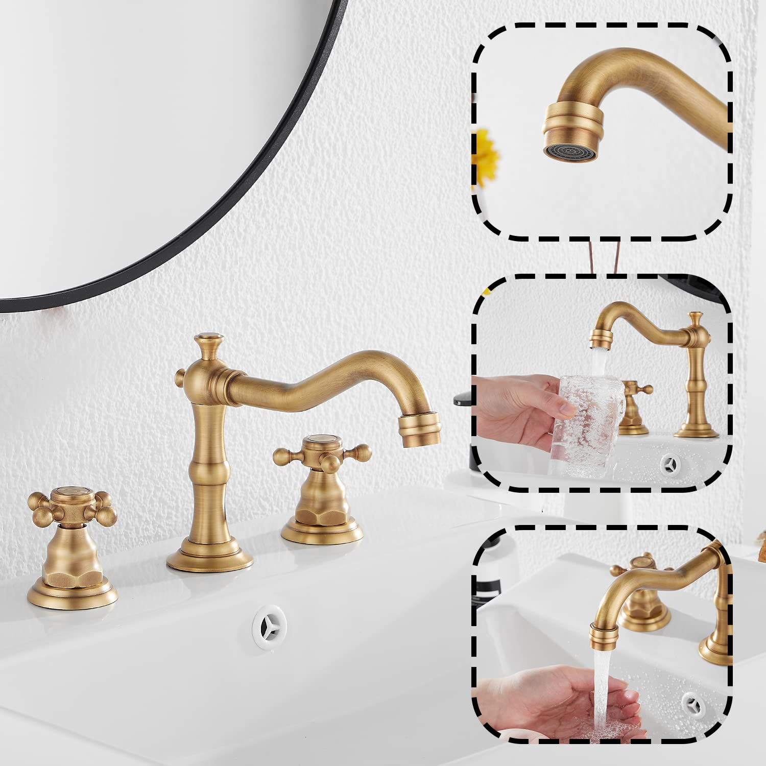 GGStudy included 3/8 inch hot and cold supply hoses and hardware for standard fittings.