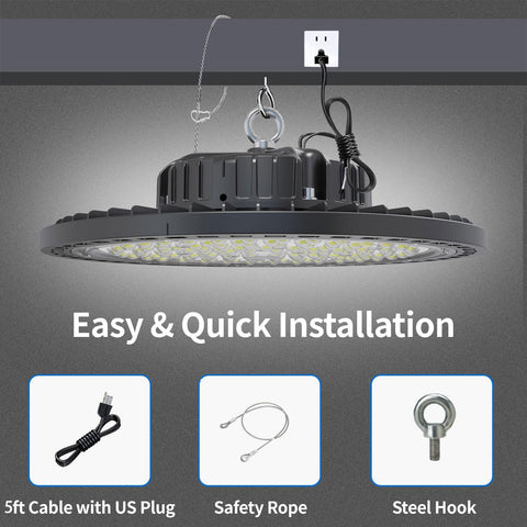 GGTH ETL-listed kit includes safety cable for safe mounting.