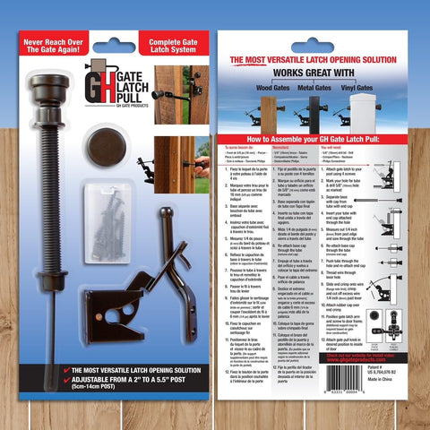 GH Gate Latch easy DIY installation with 5 8 inch hole requirement