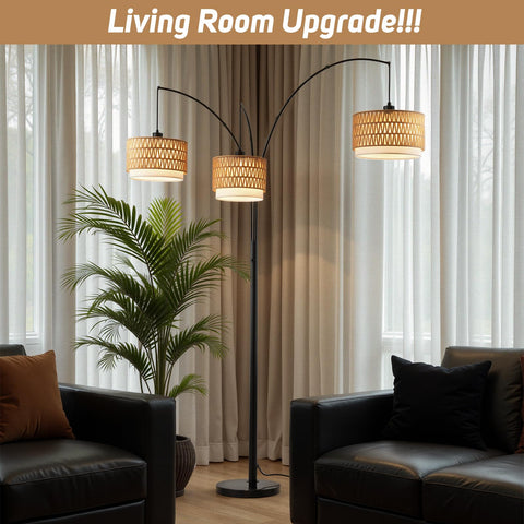 GHCKER boho living room lamp blends coastal and farmhouse styles with ease.