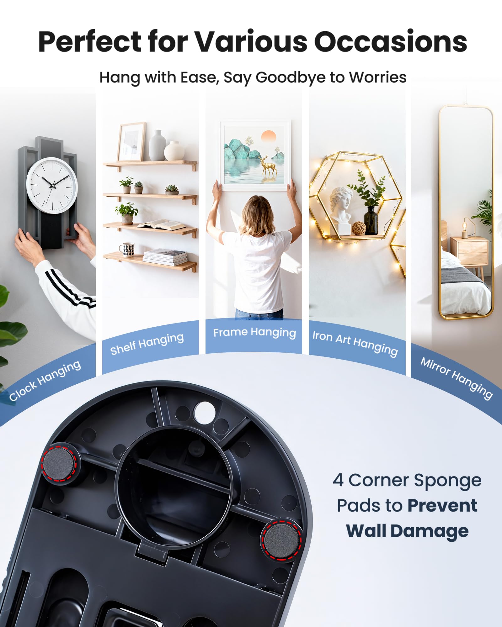 Ghgiyrf level-based marking and D-ring compatibility for versatile decor.