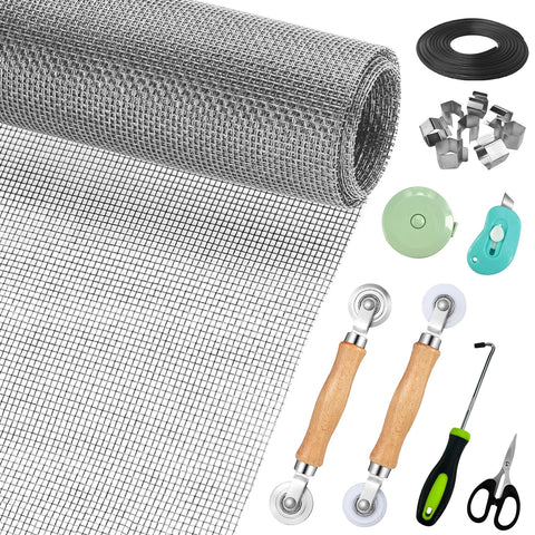 Ghguole window screen repair kit assembly demonstrates ready-to-use setup for DIY fixes.