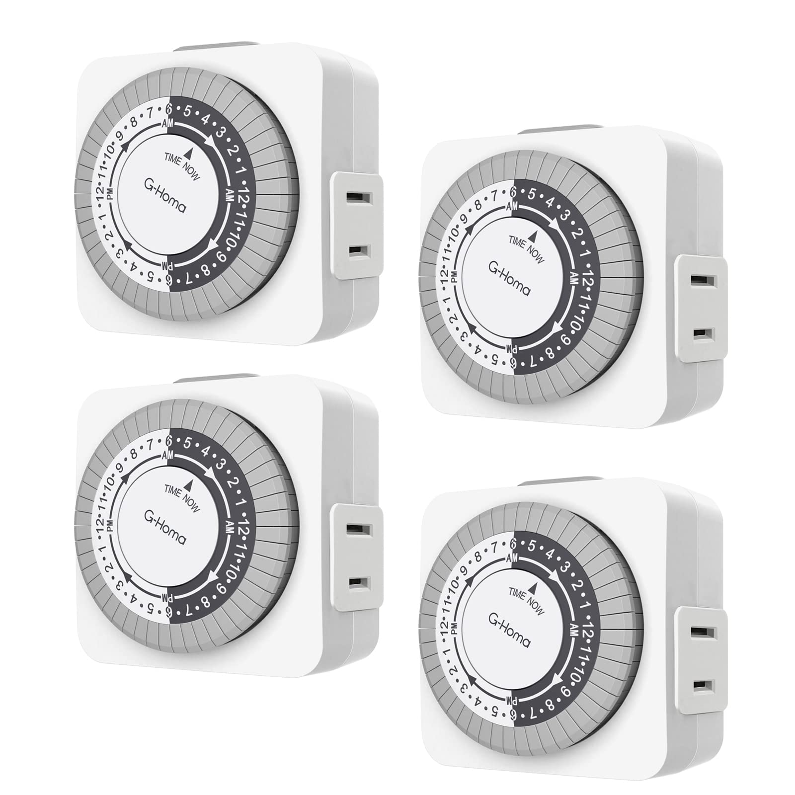 G-Homa outlet timer dial with 30-minute intervals for precise scheduling indoors.