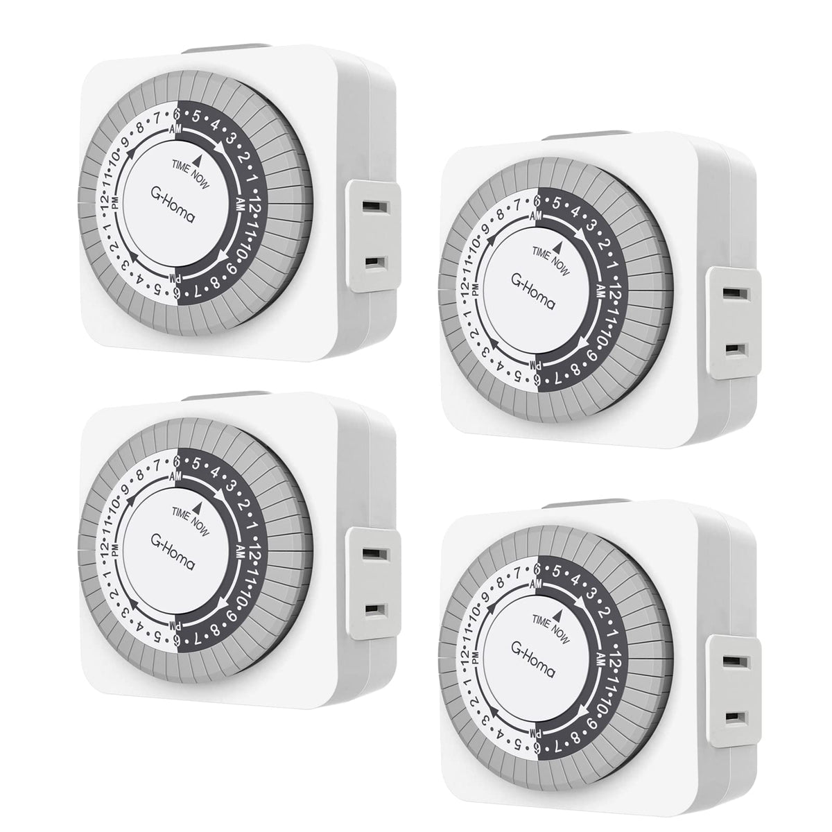 G-Homa outlet timer dial with 30-minute intervals for precise scheduling indoors.