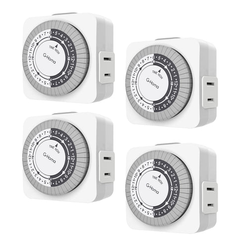 G-Homa outlet timer dial with 30-minute intervals for precise scheduling indoors.