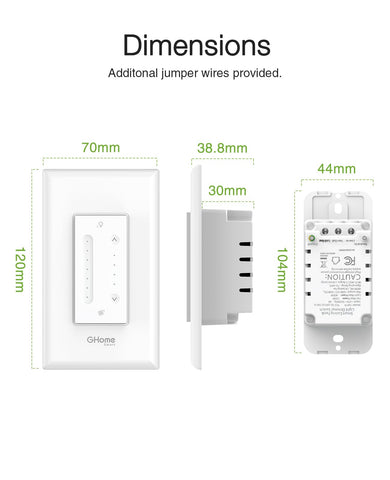 GHome Smart Dimmer Switch quick installation for upgrading existing fans.