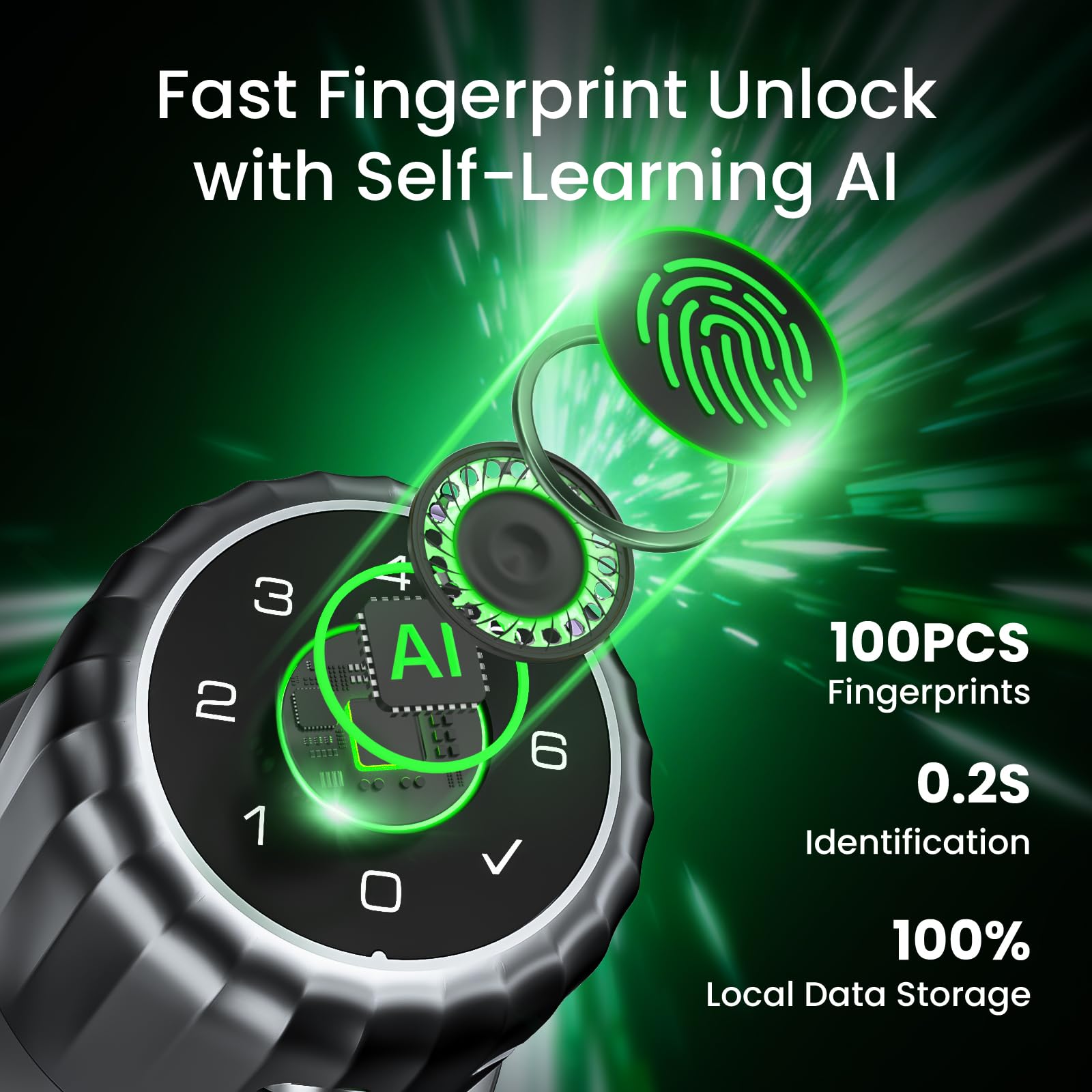 GHome Smart door lock app control screen highlights remote management and access logs
