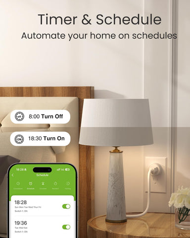 GHome Smart mobile app control scene showing remote and group features.