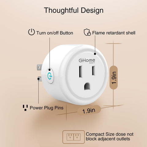 GHome Smart Plug etl-listed assures certified product safety and compliance.