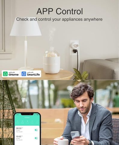 GHome Smart Plug Mini voice control example with Alexa/Google Home.