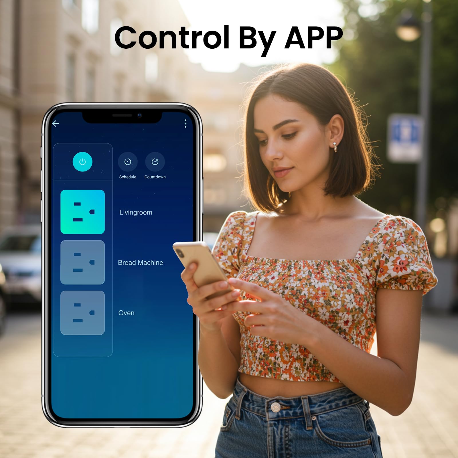 GHome Plug Strip works with Alexa and Google Assistant for hands-free control.