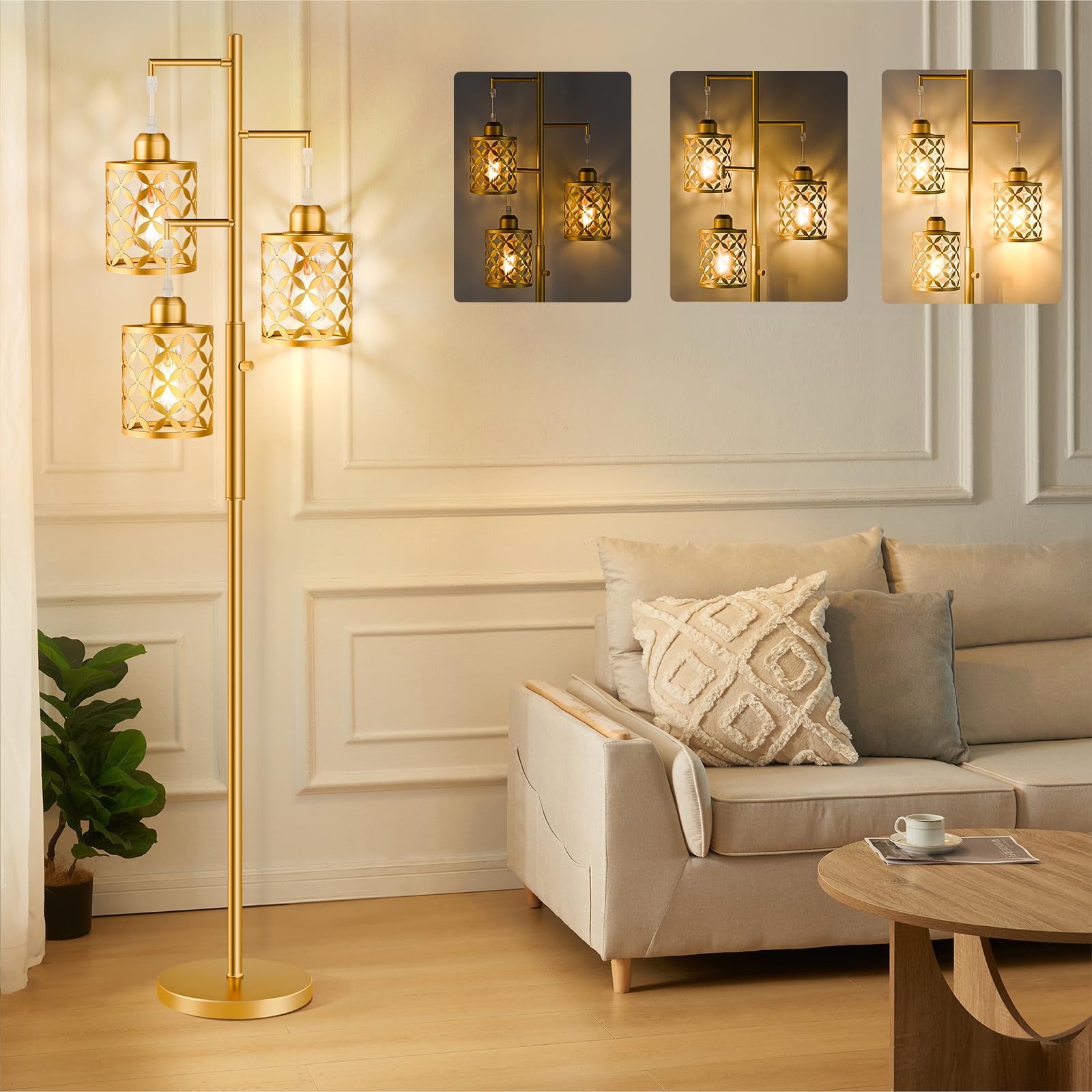 GHOOCEMLUX eye-friendly 2700K light reduces glare for reading.