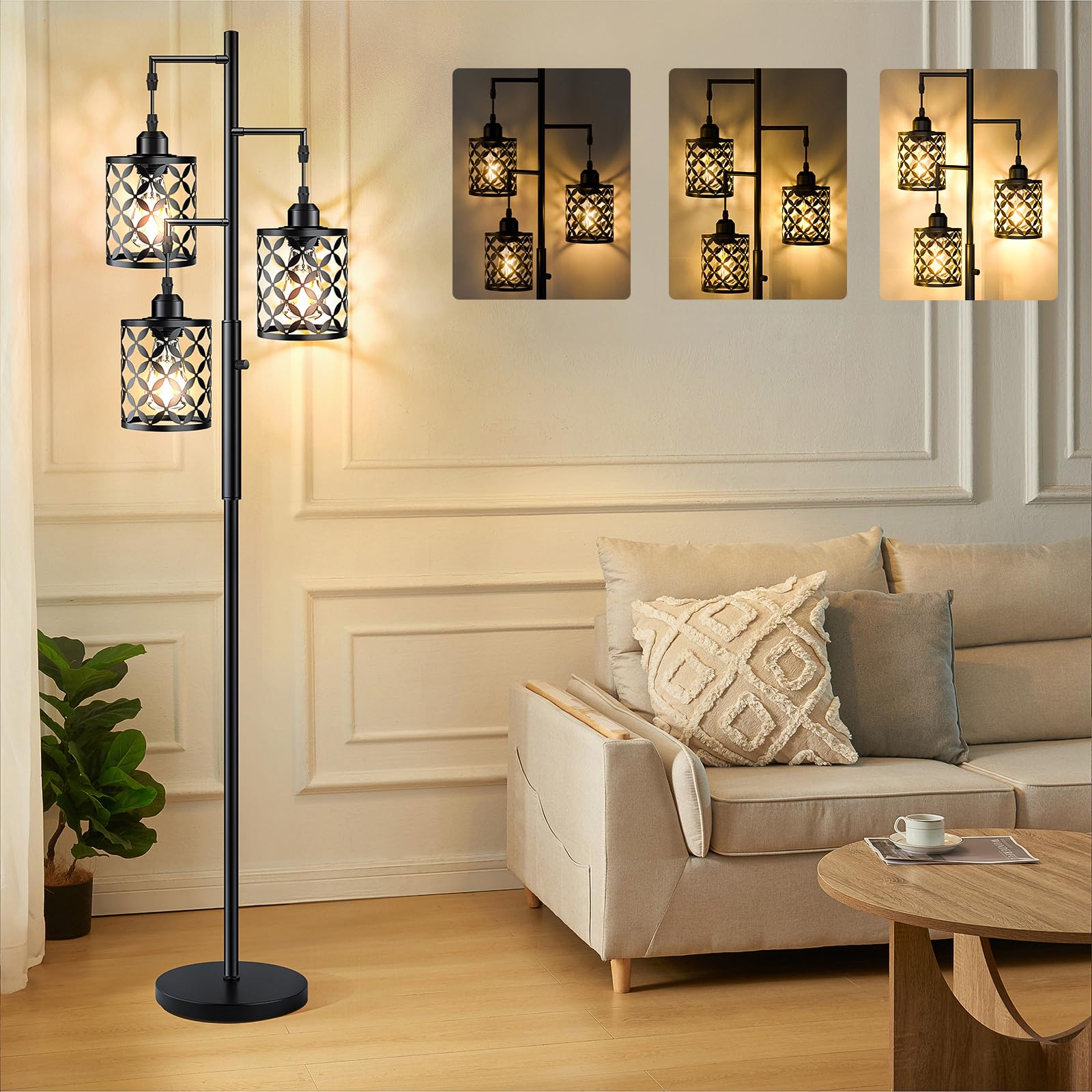 GHOOCEMLUX warm 2700K ambient light ideal for living rooms and offices