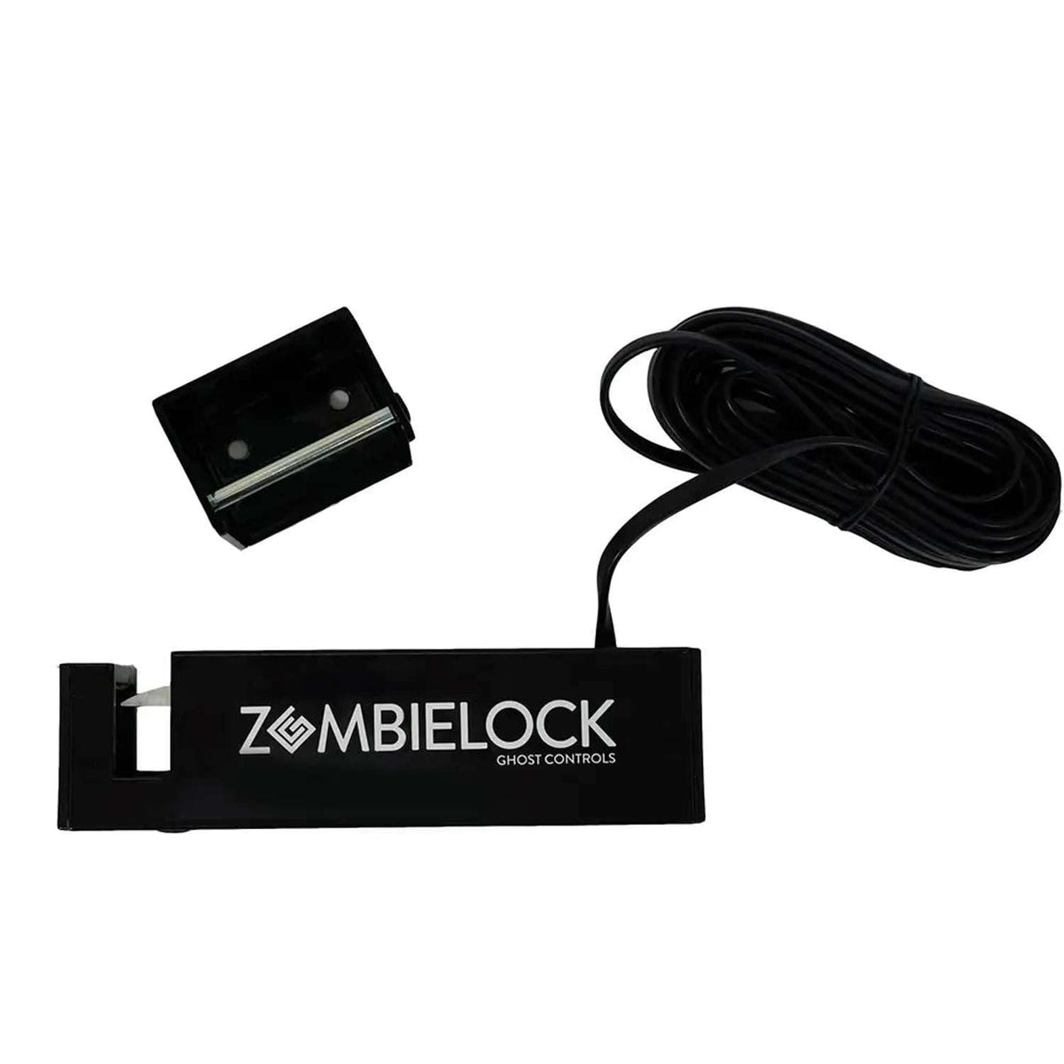 Ghost Controls AXZL ZombieLock installed on tubular gate for secure operation