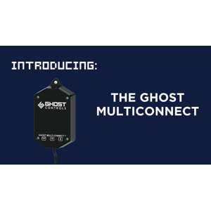 Ghost Controls red control board installation highlights upgrade compatibility with MultiConnect.