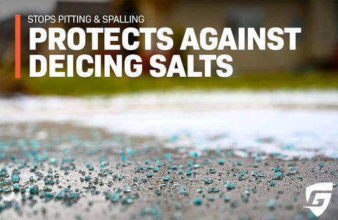 Water beading on concrete after Ghostshield Siloxa-Tek 8500 treatment