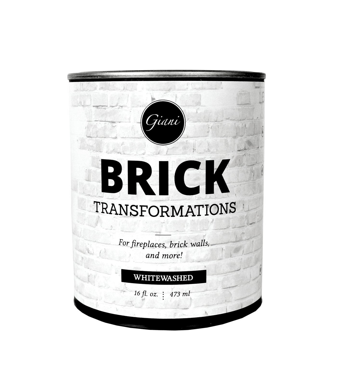 Giani Brick Transformations whitewash being poured on brick for a bright makeover.