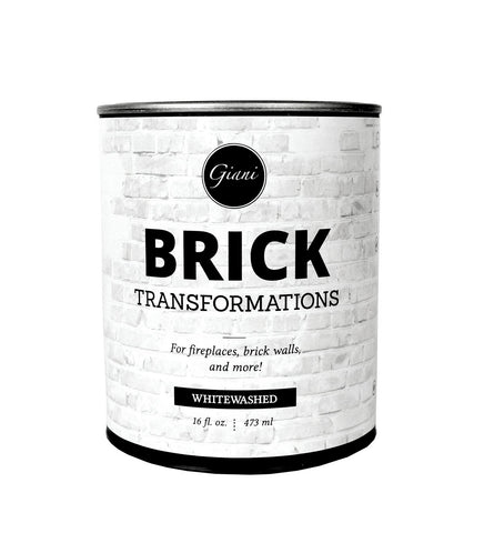 Giani Brick Transformations whitewash being poured on brick for a bright makeover.