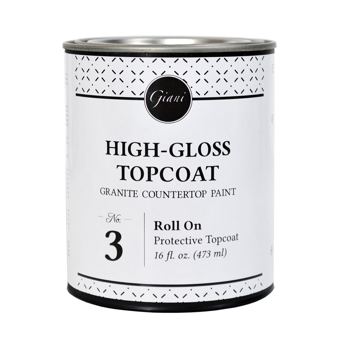Giani Clear Acrylic Topcoat for countertops delivers a non-yellowing, low-odor finish.