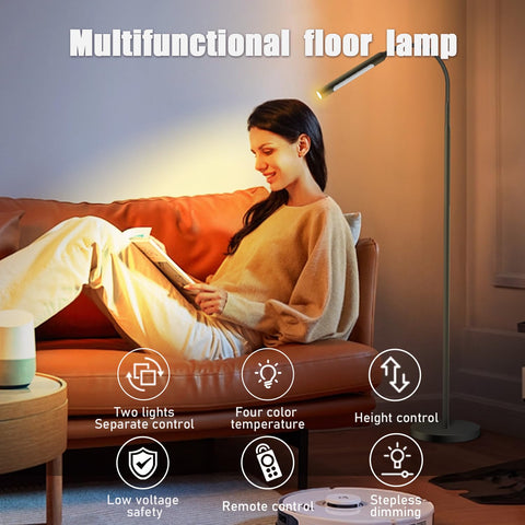 GIANTLUMI floor lamp gooseneck offers flexible, precise light direction