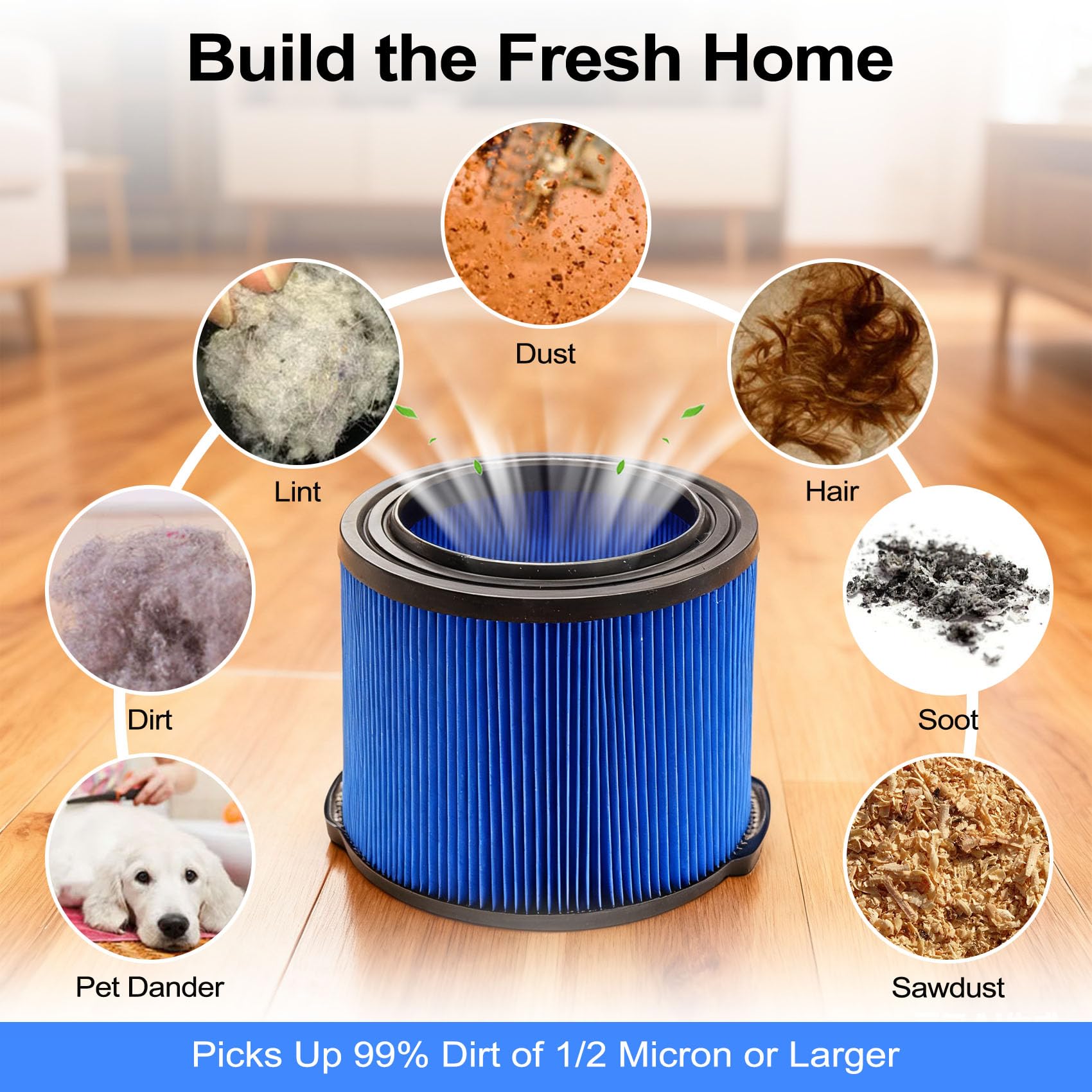 GIBTOOL VF3500 dust-particulate capture view; effective filtration for ash and drywall dust.