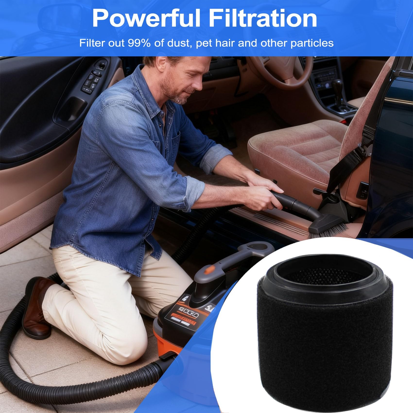 GIBTOOL VF3700 care-washable filter for extended life.