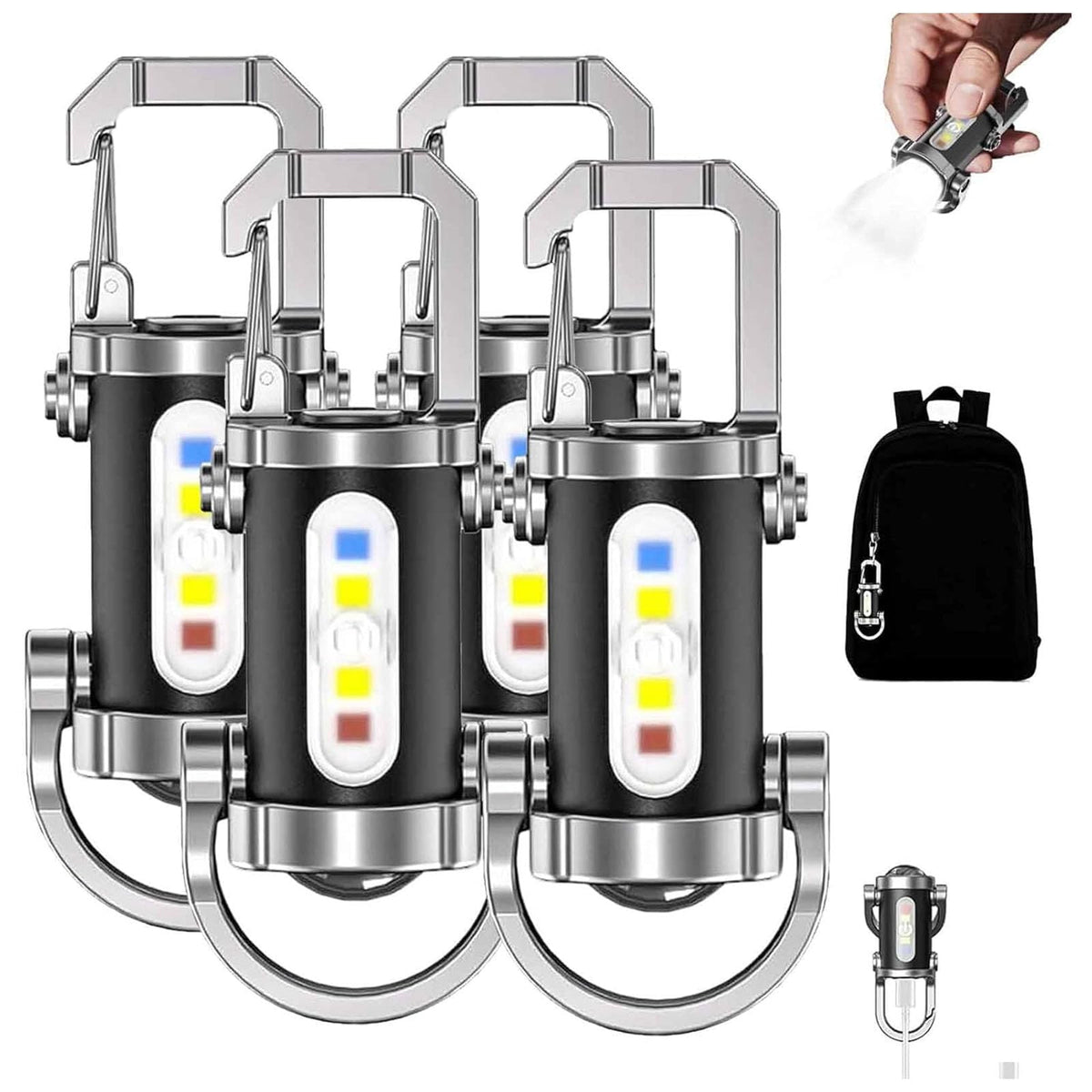 GICMICS 1200-lumen keychain flashlight beam for clear night visibility on the go