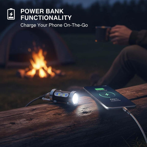 GICMICS flashlight with power-bank function for device charging