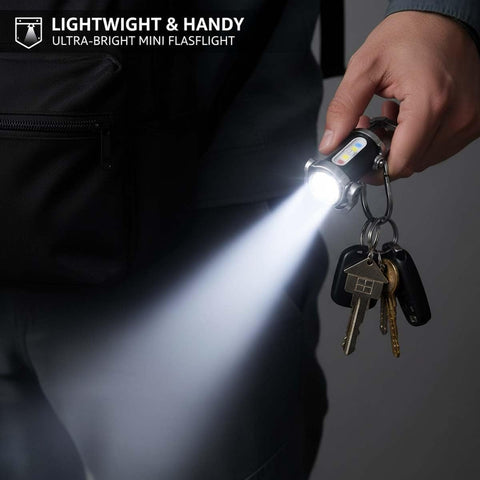 GICMICS USB-rechargeable keychain light ready for quick on-the-go charging