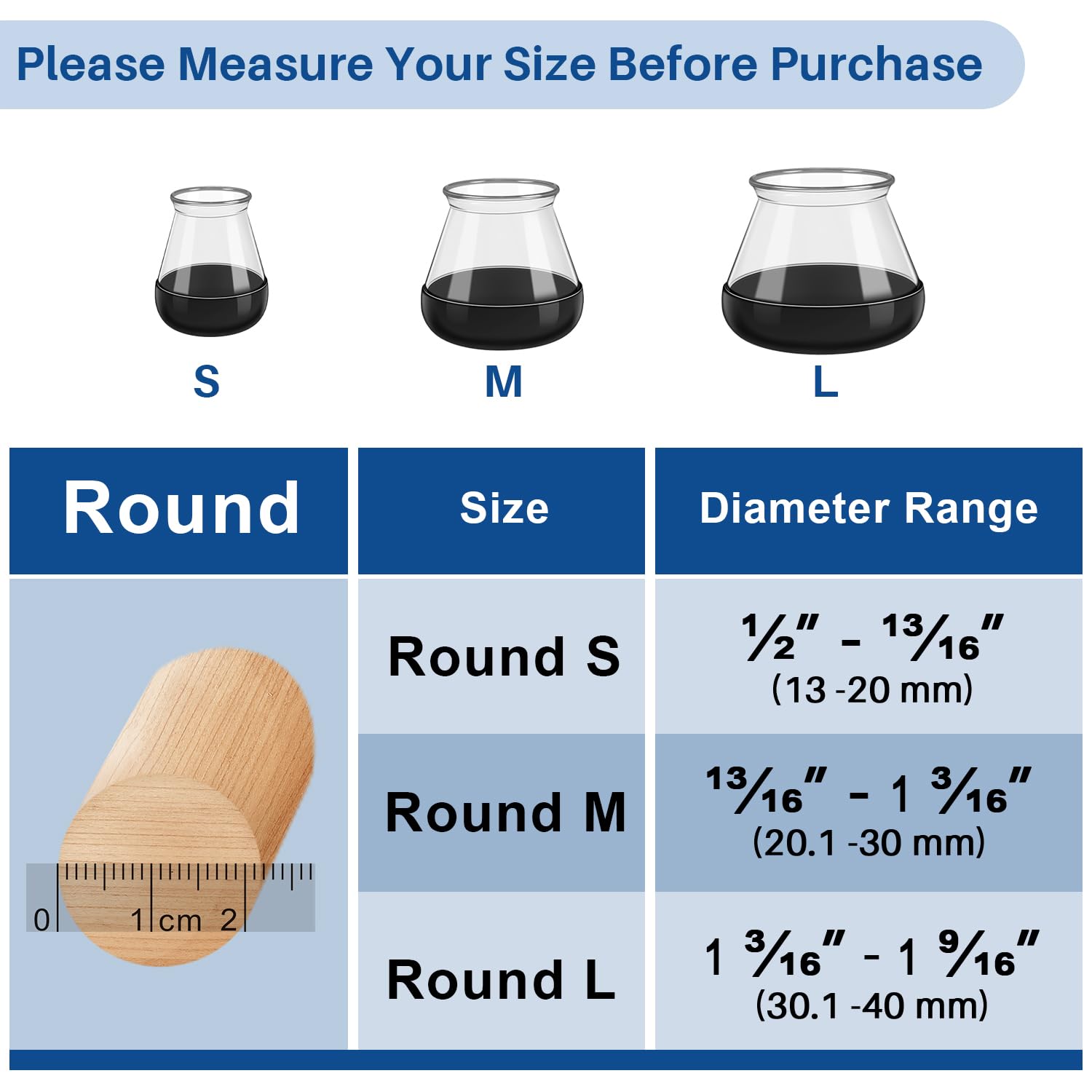 GICUNK easy install round slider for quick furniture movement