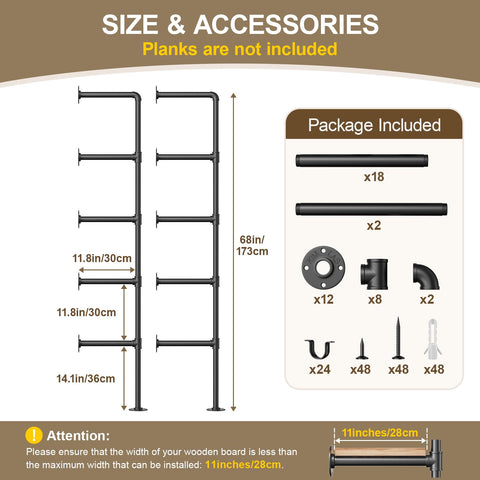 Giffgiss cast iron pipe rack matte black close-up highlights durable finish