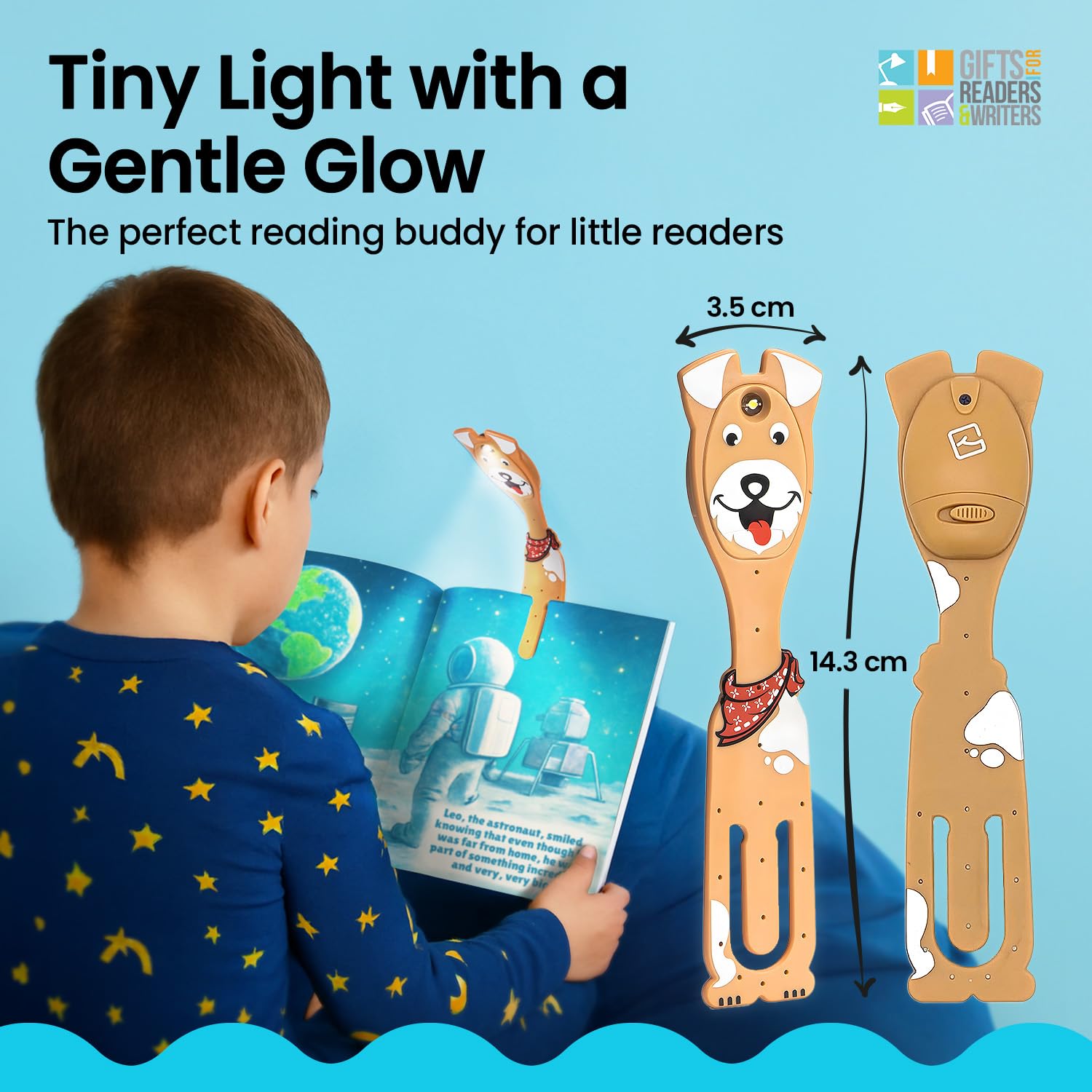 Gifts for Readers & Writers clip-on design with safety cover prevents access.