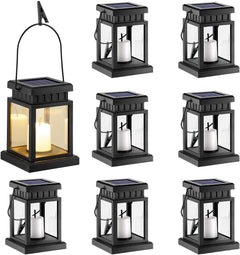 GIGALUMI 8-pack candle-effect lantern glow for cozy outdoor ambiance