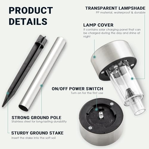 GIGALUMI battery-powered solar light with Ni-MH cell pre-installed