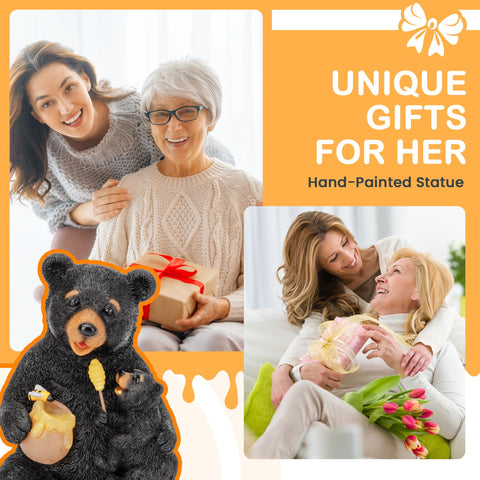 GIGALUMI bear garden decor brightens evenings with soft solar illumination.
