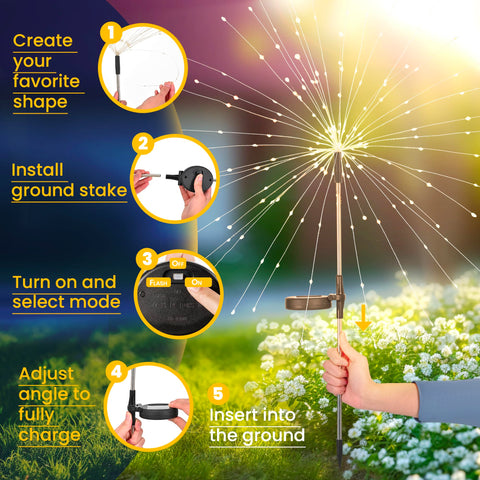 GIGALUMI Copper-wire DIY Lights Flower design for elegant garden decor