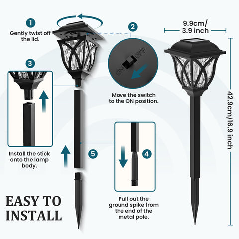GIGALUMI garden decor lights brighten yards, patios, and landscapes with decorative glow.