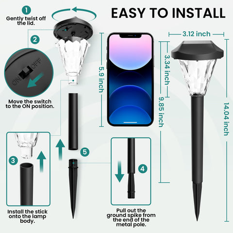 GIGALUMI ground stake installation for quick, tool-free setup