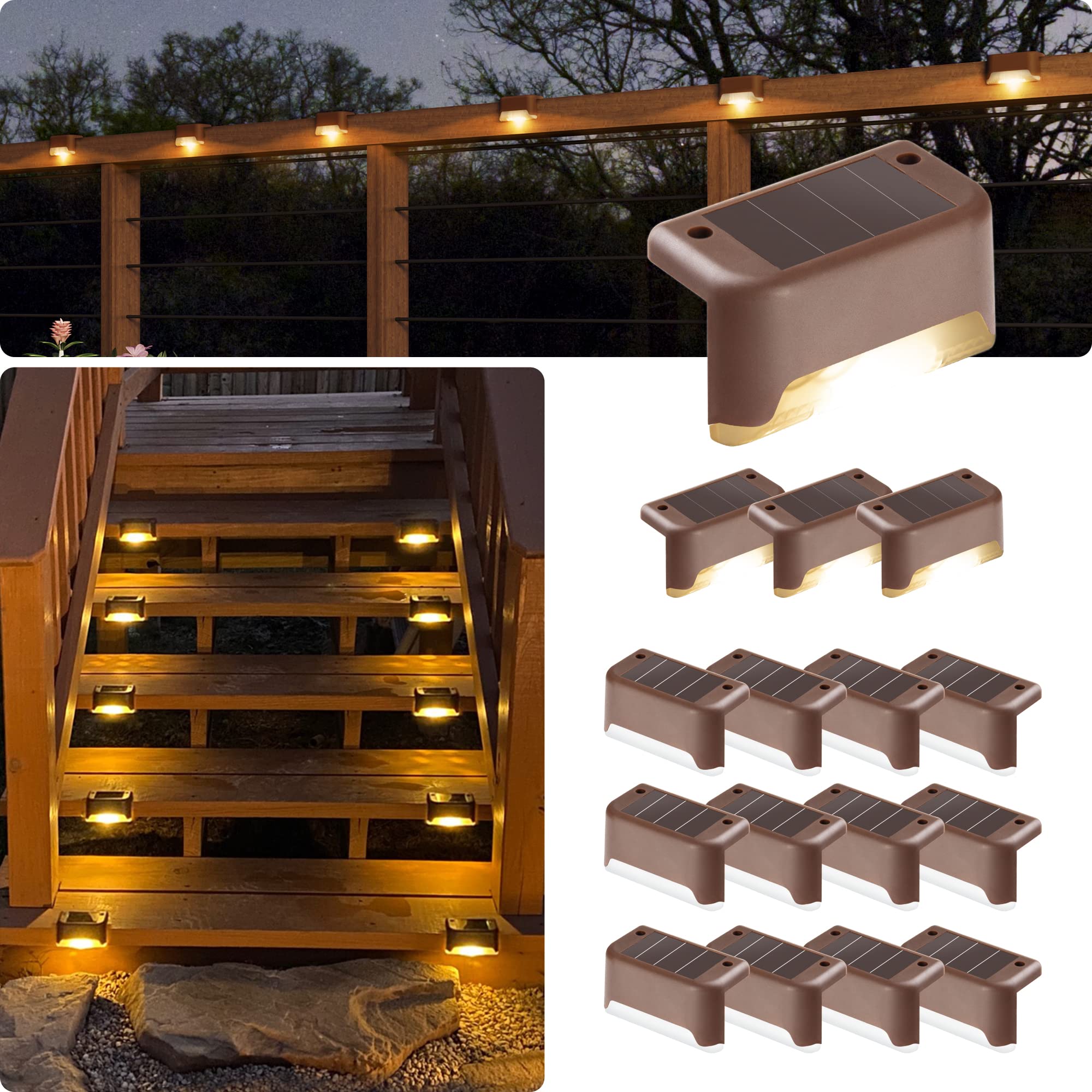 GIGALUMI deck lights pack shot showing energy-efficient outdoor lighting for several spaces