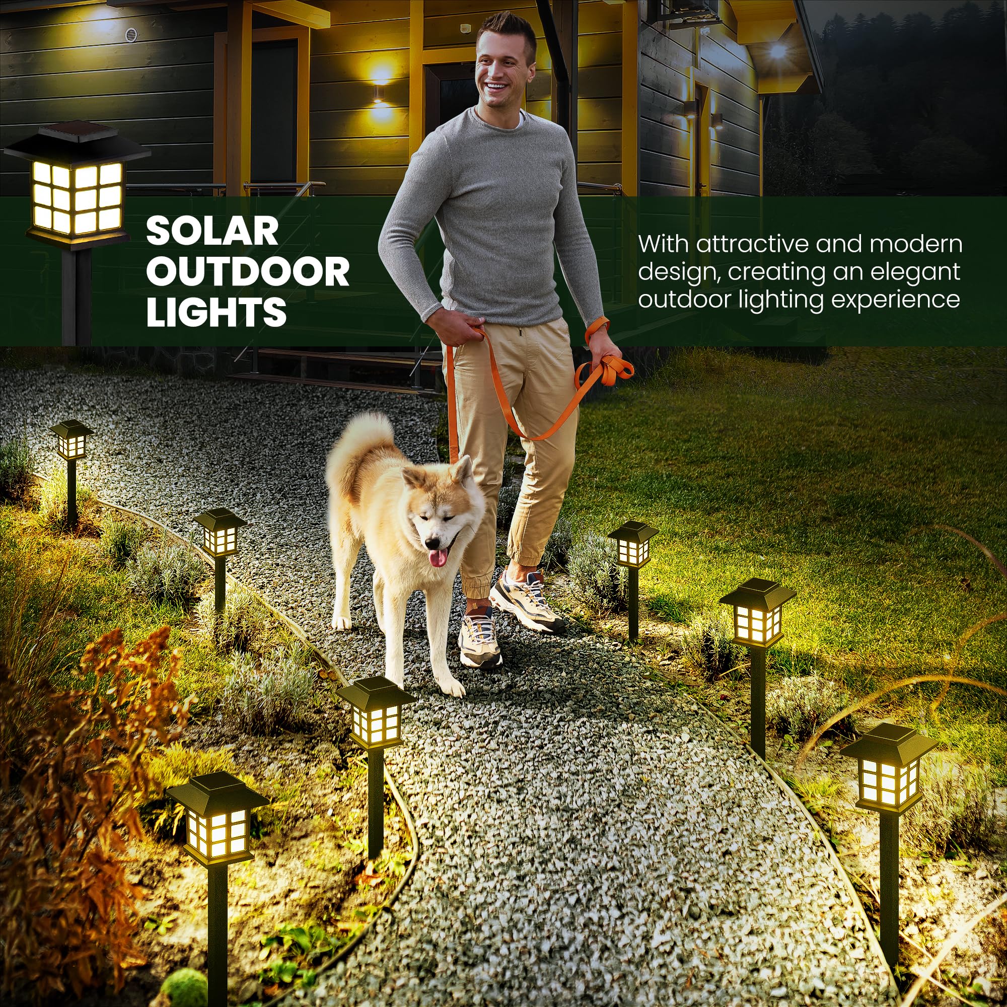GIGALUMI garden lights install quickly with no wiring required.
