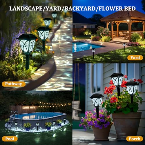 GIGALUMI garden lights provide soft night illumination for pathways and planters.