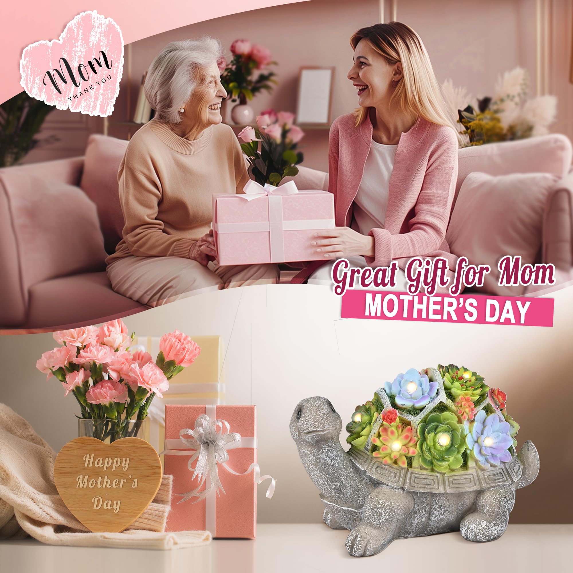 GIGALUMI solar garden turtle side view highlights subtle motion and sentimental garden accents.