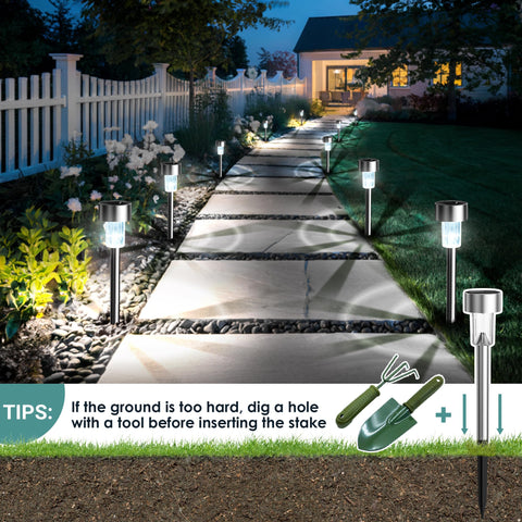 GIGALUMI 7000K cool white LED provides bright outdoor lighting for patios.