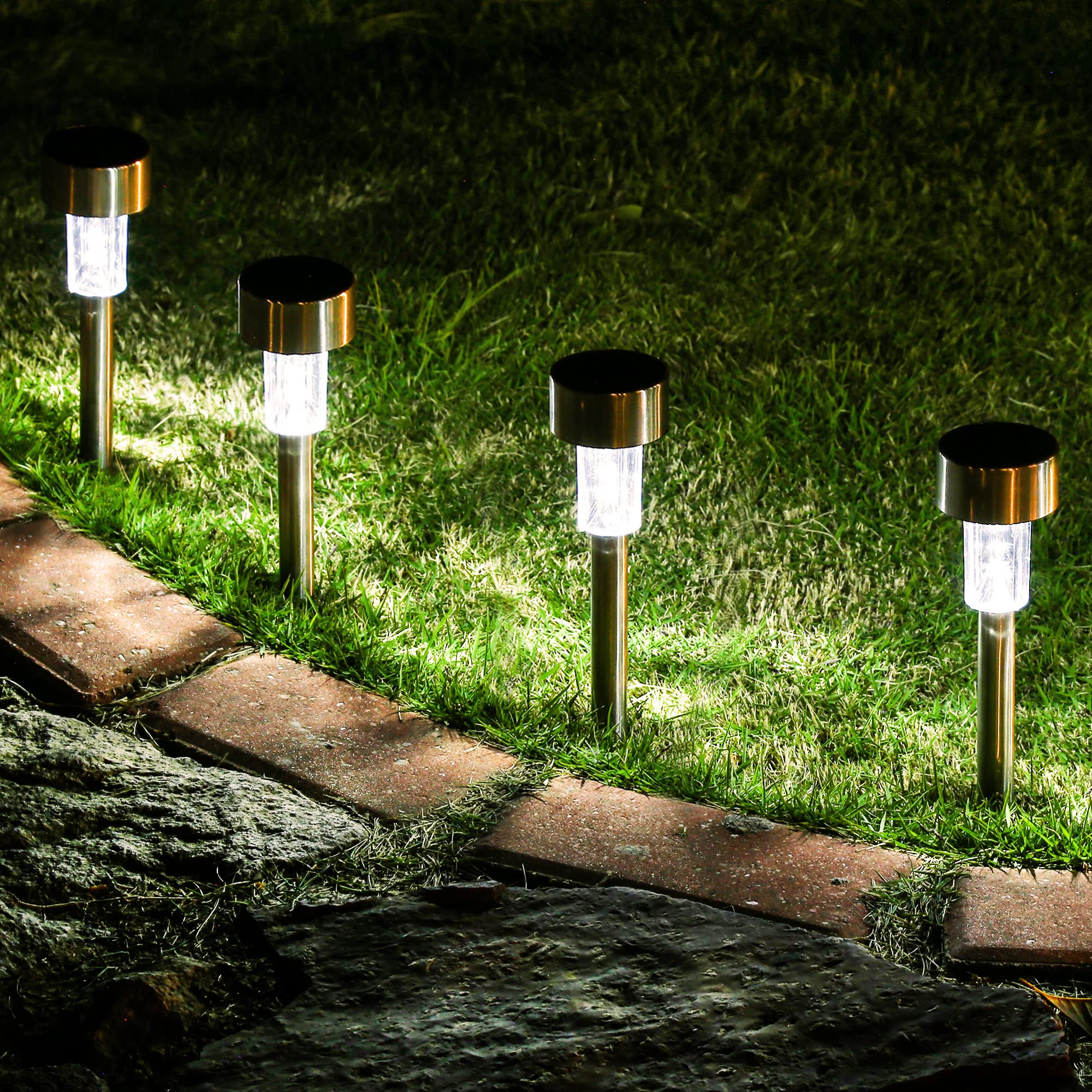 GIGALUMI solar lights deck illumination cold white LED for inviting evenings.