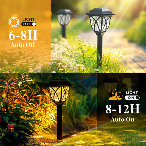 GIGALUMI solar lights long-lasting illumination throughout the evening
