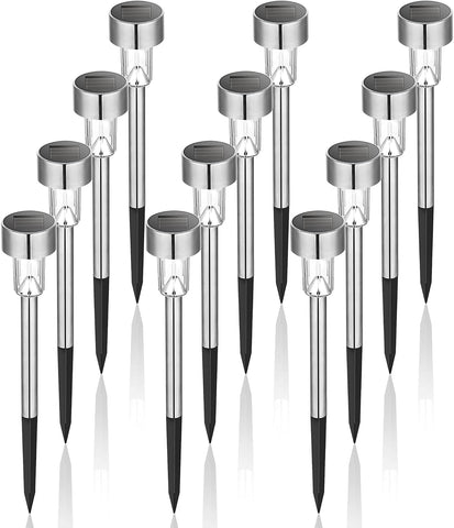 GIGALUMI outdoor stainless steel solar lights illuminate pathways with durable design.