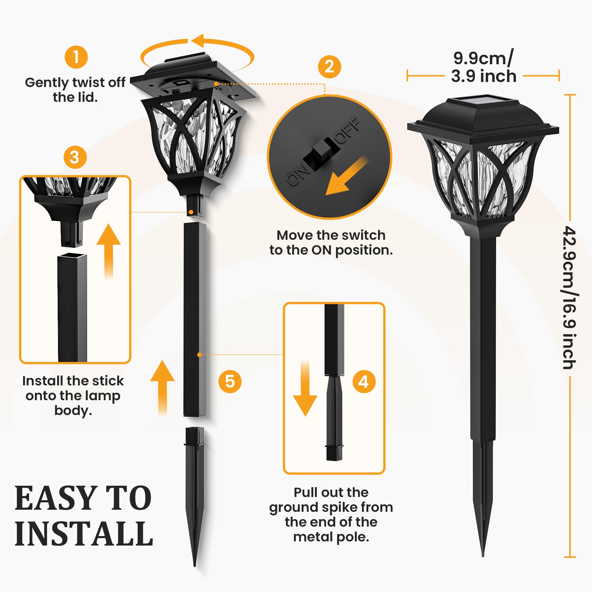 GIGALUMI solar panel high-efficiency improves charging and brightness