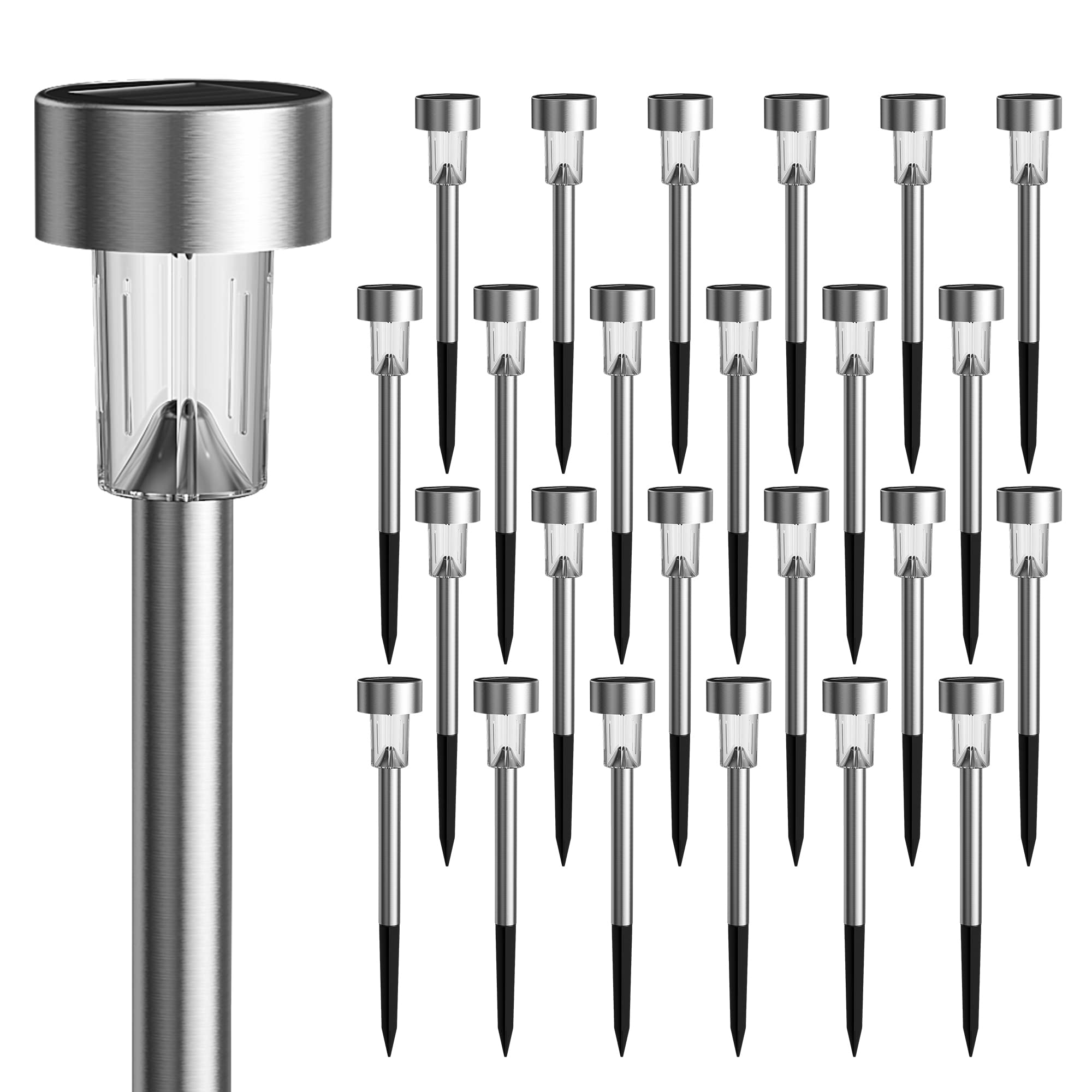 GIGALUMI solar path light guides driveway illumination with energy-saving operation.