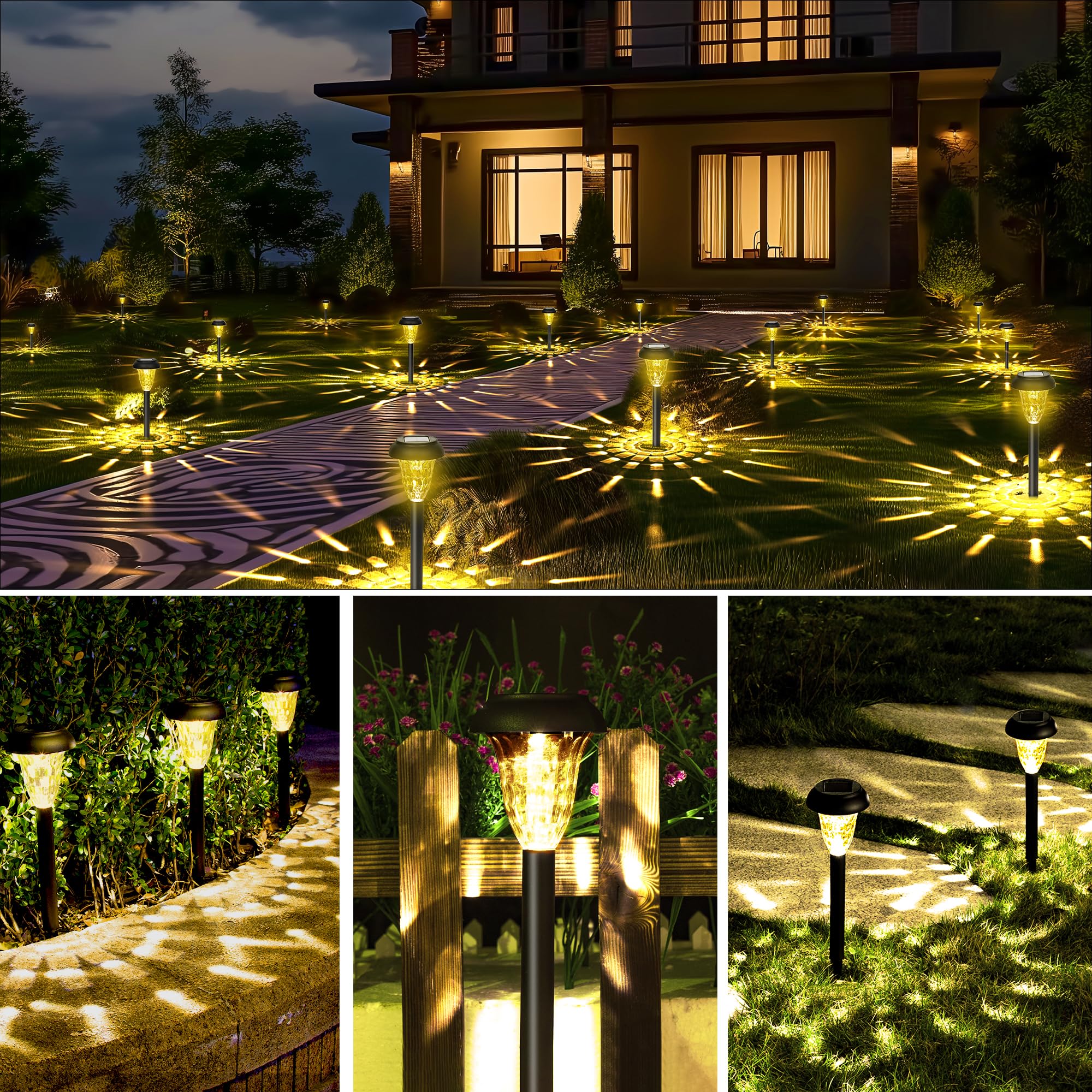 GIGALUMI solar-pathway-light-warm-white-glow, creates inviting outdoor ambiance.