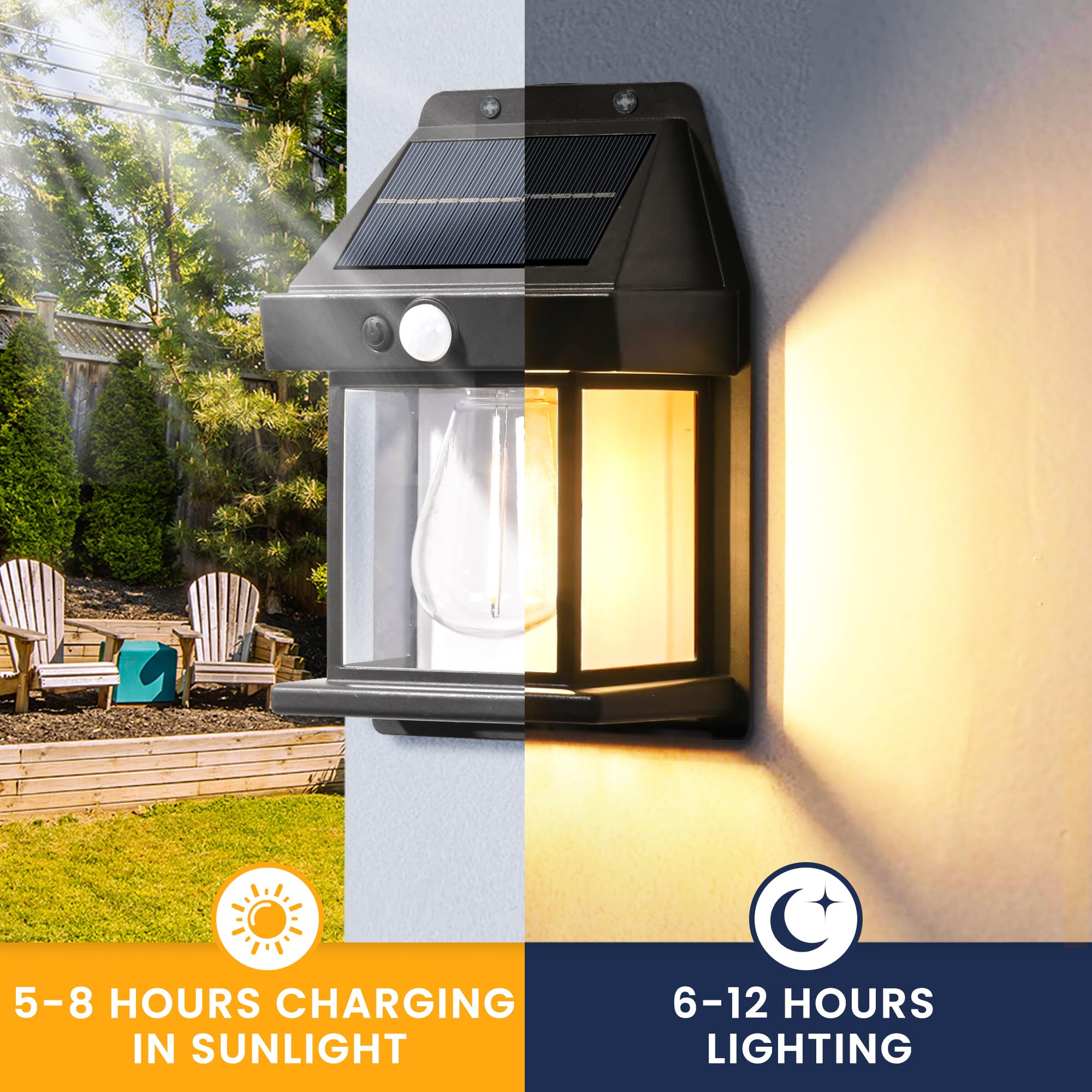 GIGALUMI solar charging note indicates easy setup before first use.